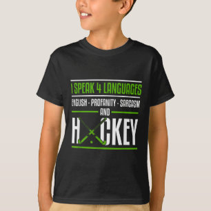 Camisa engraçada de hóquei no campo Piada Sarcásti
