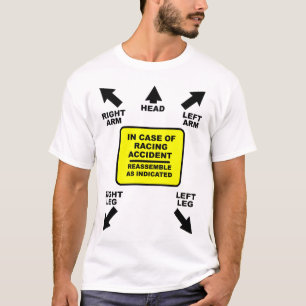 Camisa engraçada de humor acidente de corrida remo