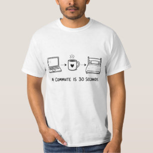 Camisa engraçada de humor no trabalho remoto de 30