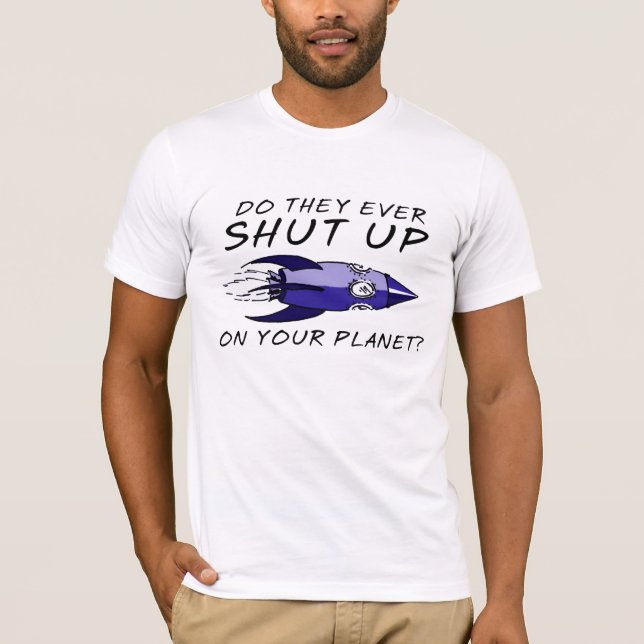 Camisa engraçada de insulto Cale a boca Humor (Frente)