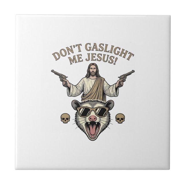 Camisa engraçada de Jesus Possum com desenho de gr (Frente)