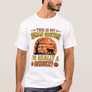 Camisa engraçada de macaco humano no Halloween Des