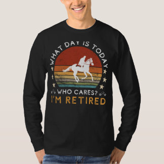 Camisa engraçada de montaria de cavalo aposentado