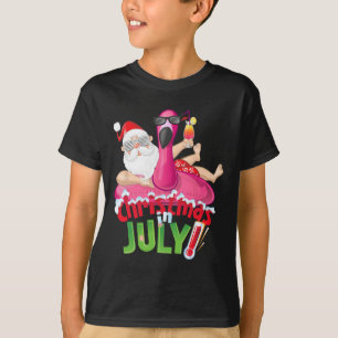 Camisa engraçada de Natal em julho Flamingo de ver