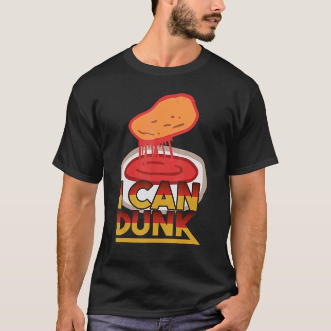 Camisa engraçada de nugget de frango que eu posso  (Frente)