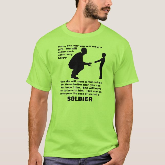 Camisa engraçada de orgulho de soldado com conselh (Frente)