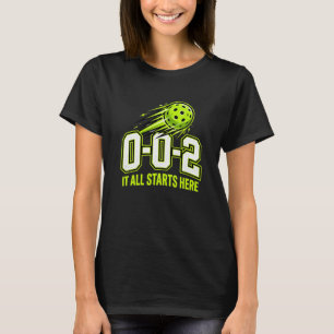 Camisa engraçada de pickleball para mulheres 0-0-2