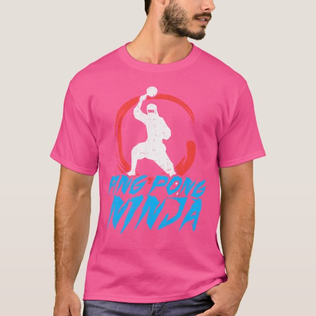 Camisa engraçada de Ping Pong Ping Pong Ninja Dia  (Frente)