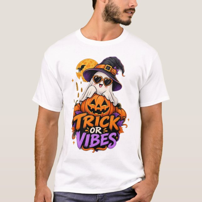 Camisa engraçada de presente de Halloween Trick Or (Frente)