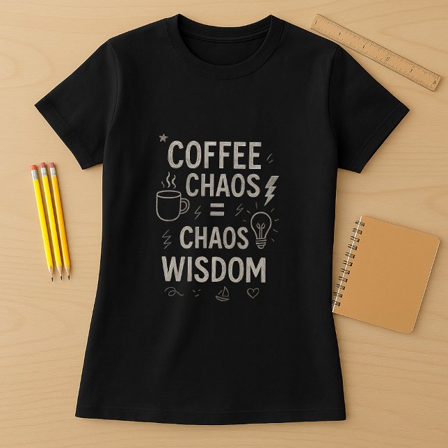 Camisa Engraçada De Professores; Caos De Café = Sa (Criador carregado)