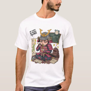 Camisa engraçada de Samurai de volta à escola