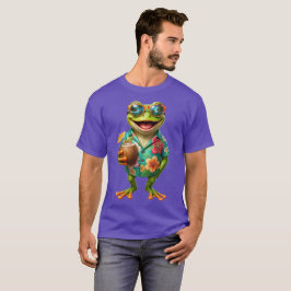Camisa engraçada de sapo tropical havaiano Gráfico