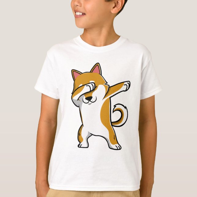 Camisa engraçada de toque ligeiro de Shiba Inu (Frente)