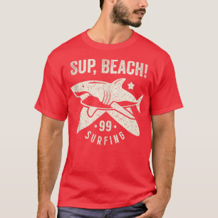 Camisa Engraçada De Tubarão De Verão Que Sup Beach