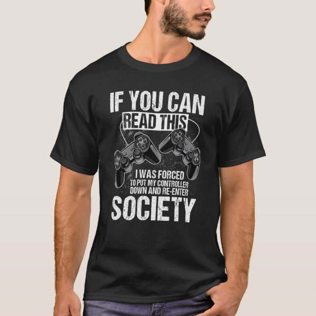 Camisa Engraçada De Vídeo Oferece Aos Jogadores Qu (Frente)