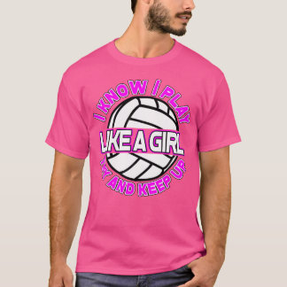 Camisa Engraçada De Voleibol Para Meninas E Mulher