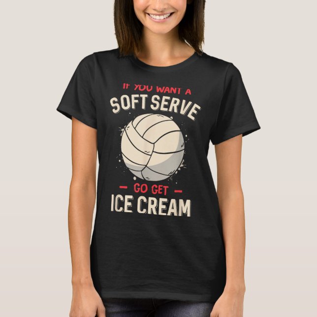 Camisa Engraçada De Voleibol Para Meninas Mulheres (Frente)