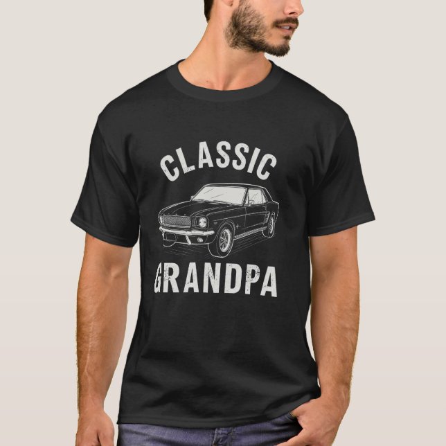 Camisa engraçada do avô Presentes de carro clássic (Frente)