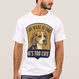 Camisa engraçada do Beagle Vintage "Cuidado com o