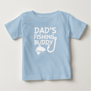 Camisa engraçada do bebê pescador do pai