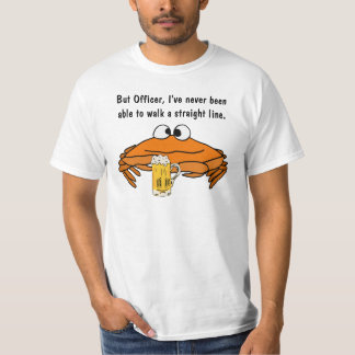 Camisa engraçada do bebendo do caranguejo dos CB