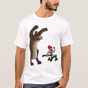 Camisa engraçada do caçador e do urso