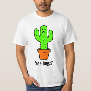 Camisa engraçada do cacto dos abraços livres