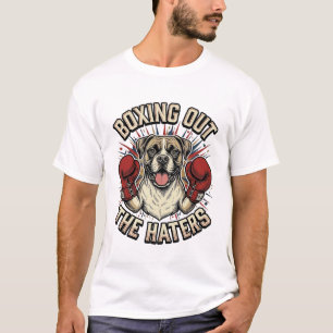 Camisa engraçada do cão boxer boxeando os odiadore