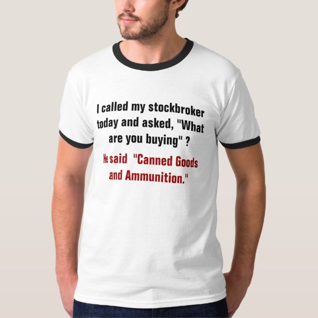 Camisa engraçada do corretor conservado em estoque (Frente)