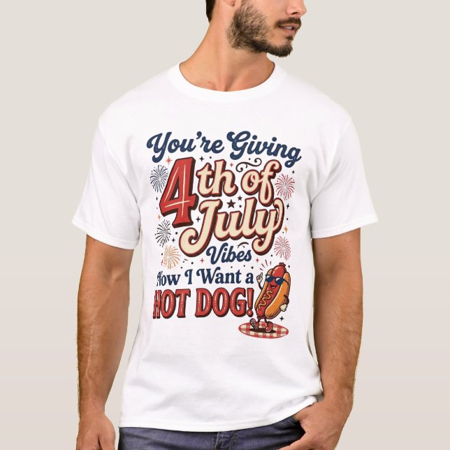 Camisa engraçada do Dia 4 de Julho com desenho de  (Frente)