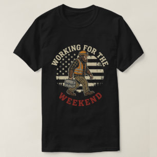 Camisa engraçada do Dia do Trabalhador Bigfoot com