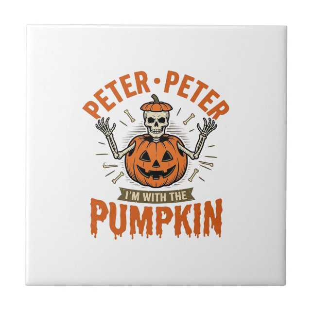 Camisa engraçada do esqueleto de Halloween Peter P (Frente)