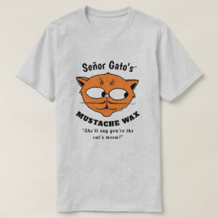 Camisa engraçada do gato de desenho animado com bi