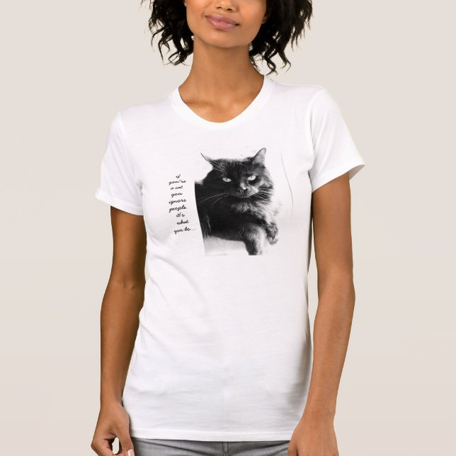 Camisa engraçada do gato, se você é um gato você (Frente)
