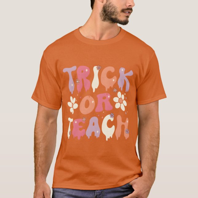 Camisa engraçada do Halloween do professor Groovy  (Frente)