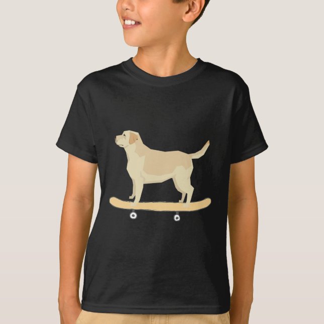 Camisa engraçada do Labrador de skate Presente  (Frente)
