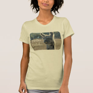 Camisa engraçada do lama, olá! Dalai (LAMA de