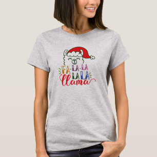 Camisa engraçada do Natal   do lama do la do la d