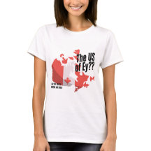 Camisa engraçada do Orgulho Canadense. Mapa do Can