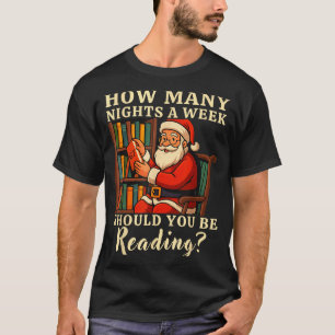 Camisa engraçada do Papai Noel lendo 67 meme Natal