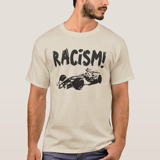 Camisa engraçada do racismo do carro de corridas (Frente)