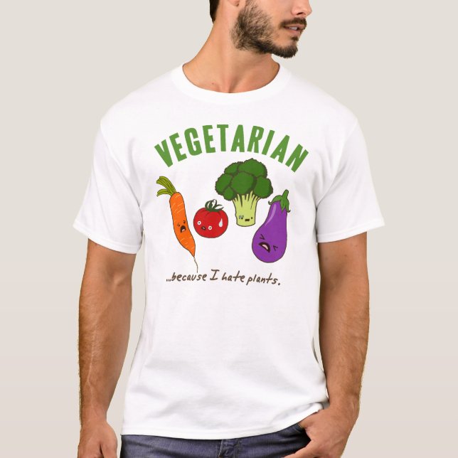 Camisa engraçada do vegetariano - vegetais bonitos (Frente)