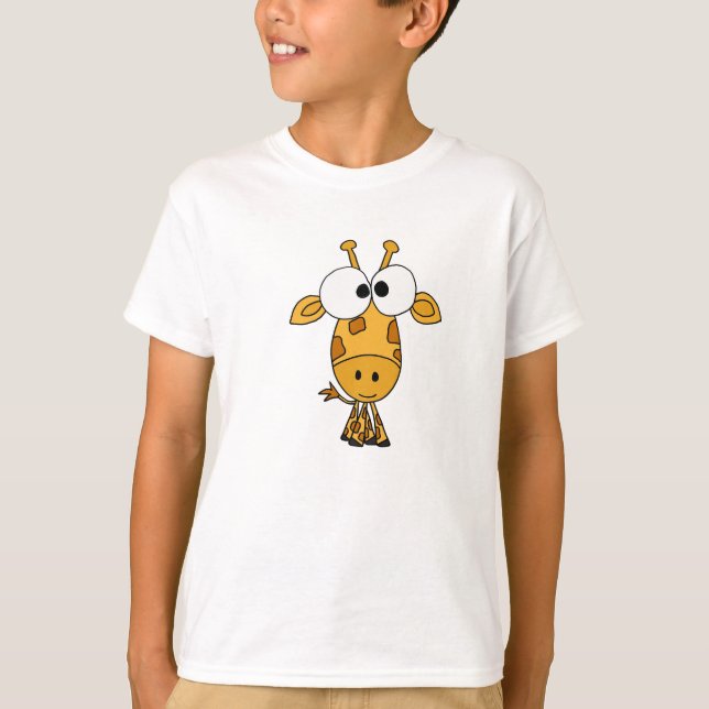 Camisa engraçada dos desenhos animados do girafa (Frente)