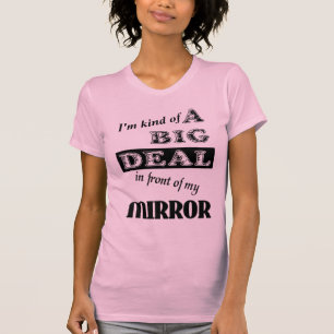 Camisa engraçada espelho grande negócio humor