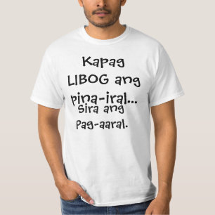 Camisa engraçada "estudyanteng Malibog " de Pinoy
