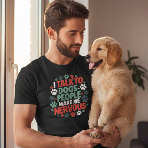 Camisa engraçada Eu Falo Com Cachorros As Pessoas