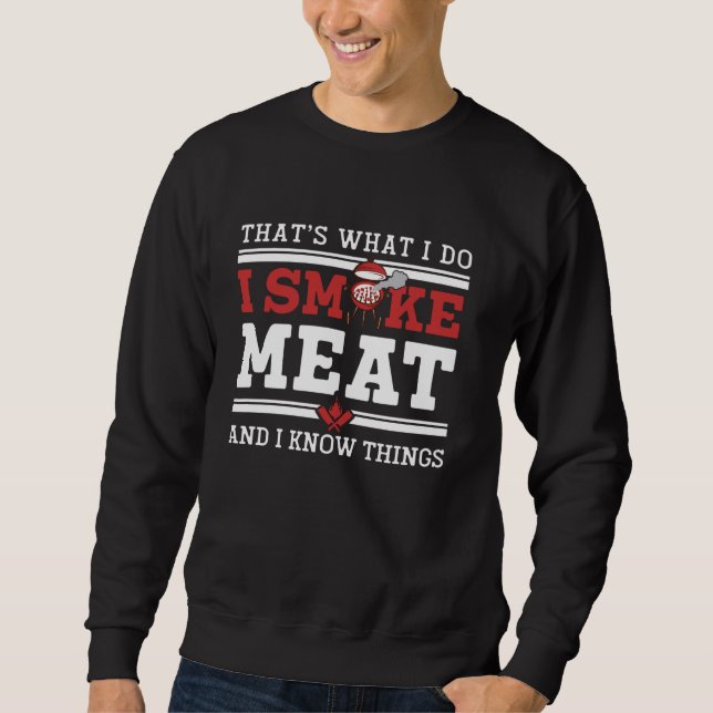 Camisa Engraçada Eu Fumo CHURRASCO De Carne Fumant (Frente)
