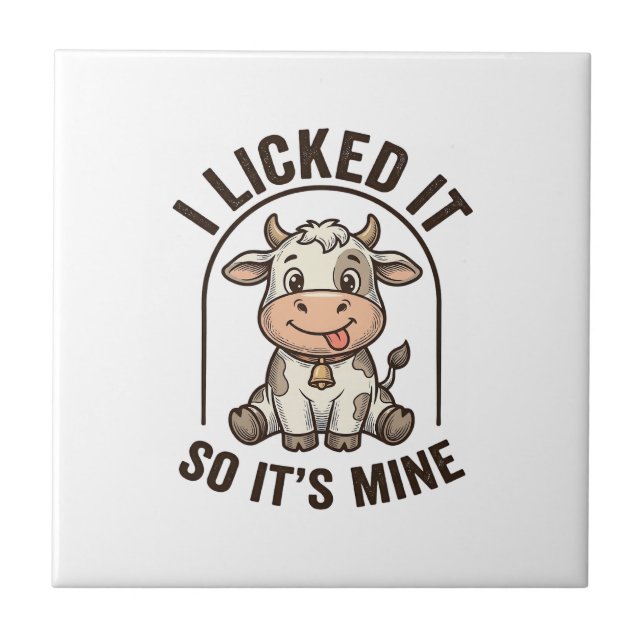 Camisa engraçada Eu Lambei Vaca Design de Fazenda  (Frente)