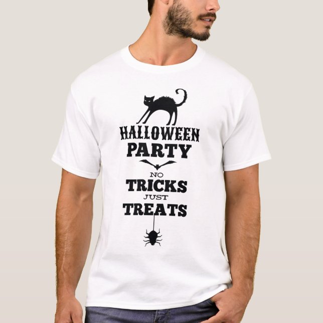 Camisa engraçada festa de Halloween sem guloseimas (Frente)