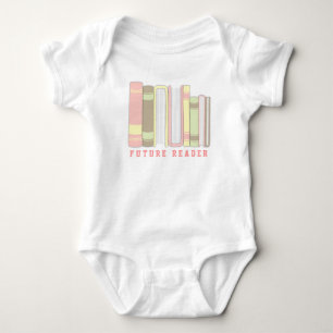 Camisa engraçada futura da pilha de livro do beb